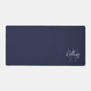 Modern Script Personalised Monogram and Name Desk Mat