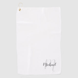 Modern Script Personalised Monogram and Name Golf Towel