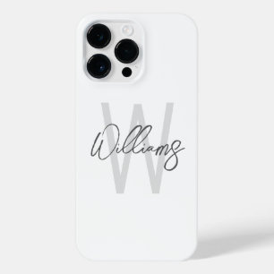 Modern Script Personalised Monogram and Name iPhone 14 Pro Max Case