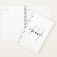 Modern Script Personalised Monogram and Name