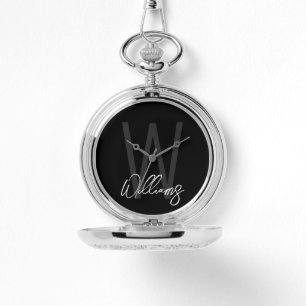 Modern Script Personalised Monogram and Name Watch