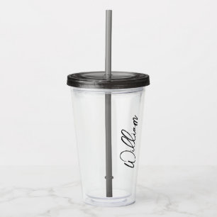 Modern Script Personalised Name Acrylic Tumbler