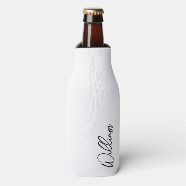 Modern Script Personalised Name Bottle Cooler (Bottle Front)