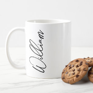 Modern Script Personalised Name Coffee Mug