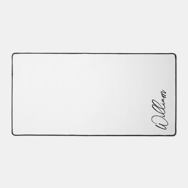 Modern Script Personalised Name Desk Mat (Front)
