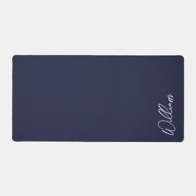 Modern Script Personalised Name Desk Mat (Front)