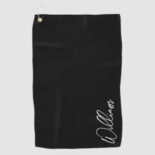 Modern Script Personalised Name Golf Towel