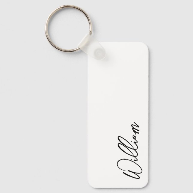 Modern Script Personalised Name Key Ring (Front)
