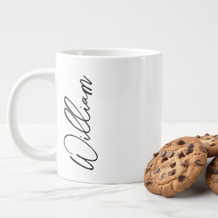 Modern Script Personalised Name Large Coffee Mug