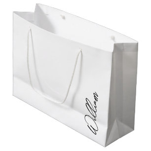 Modern Script Personalised Name Large Gift Bag