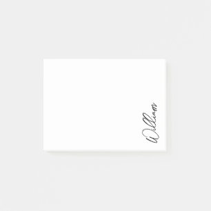 Modern Script Personalised Name Post-it Notes