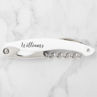 Modern Script Personalised Name Waiter's Corkscrew