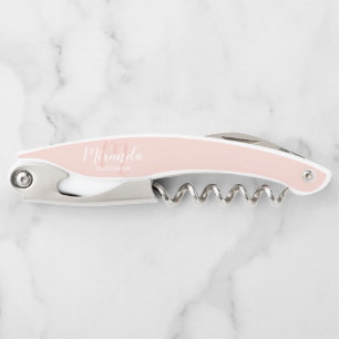 Modern Script Personalized Bridesmaid Corkscrew