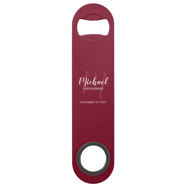 Modern Script Personalized Groomsmen (Front)