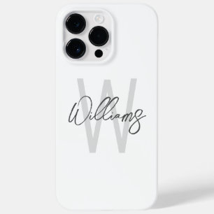 Modern Script Personalized Monogram and Name Case-Mate iPhone 14 Pro Max Case