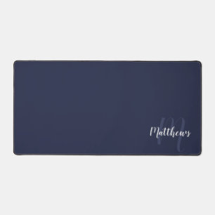 Modern Script Personalized Monogram and Name Desk Mat