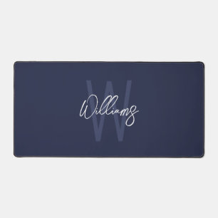 Modern Script Personalized Monogram and Name Desk Mat