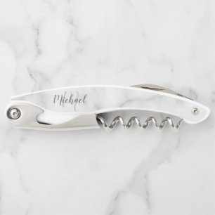 Modern Script Personalized Monogram and Name Waite Corkscrew