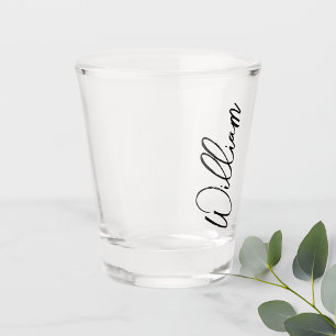 Modern Script Personalized Name Shot Glass