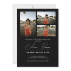 Modern Script Photo Collage Graduation Party