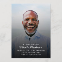 Modern Script Photo Funeral Program