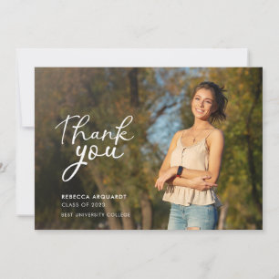 Modern Script Photo Graduation 2026 Thank You Invitation