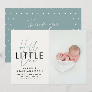 Modern script photo hello little one