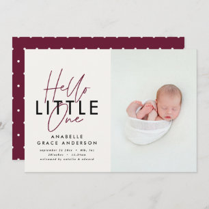 Modern script photo hello little one
