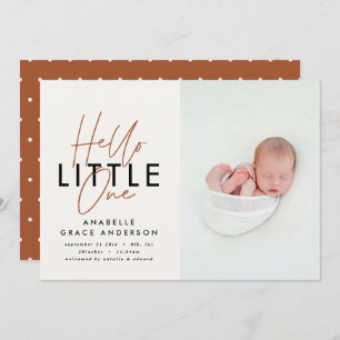 Modern script photo hello little one