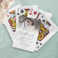 Modern Script Photo Overlay Wedding Invitation