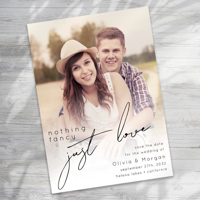 Modern Script Photo Wedding  Save The Date (Creator Uploaded)
