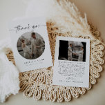 Modern Script Photo Wedding Thank You Card<br><div class="desc">This is an elegant, modern wedding thank you template featuring a beautiful calligraphy font and minimalist design. Edit most wording and all colours. // For matching items, please visit the "ALICE" collection in the Sincerely By Nicole Zazzle store. * If you like this design but don't see it available for...</div>