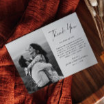 Modern Script Photo Wedding Thank You Postcard<br><div class="desc">Modern Script Photo Wedding Thank You Postcard. Part of a wedding collection.</div>