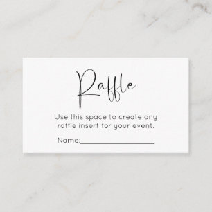 Modern Script Pickleball Bridal Shower Raffle Enclosure Card