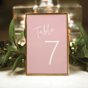 Modern Script Pink Oh Baby Simple Baby Shower Table Number