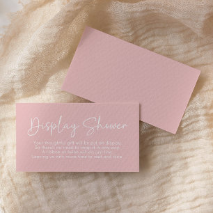 Modern Script Pink Oh Baby Simple Display Shower Enclosure Card