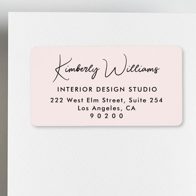 Modern Script Professional Business Return Address Label (Modern Script Professional Business Return Address Label)