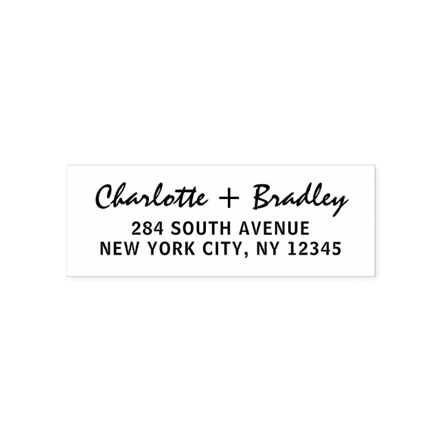 Modern Script Professional Personal Return Address Self-inking Stamp (Design)