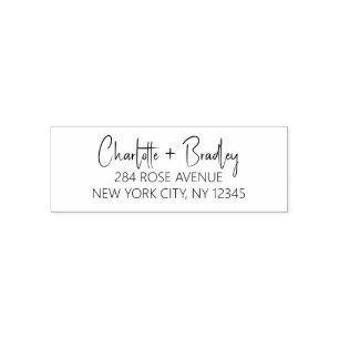 Modern Script Professional Personal Return Address Self-inking Stamp