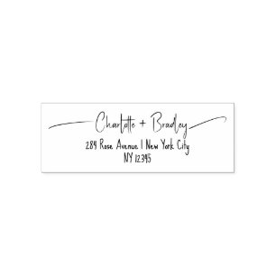 Modern Script Professional Personal Return Address Self-inking Stamp