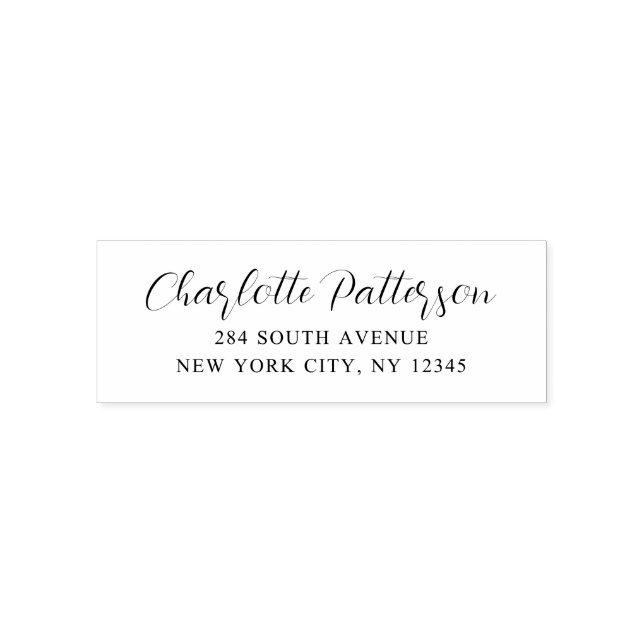 Modern Script Professional Personal Return Address Self-inking Stamp (Design)