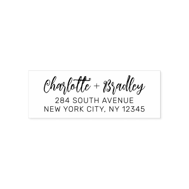 Modern Script Professional Personal Return Address Self-inking Stamp (Design)