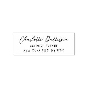 Modern Script Professional Personal Return Address Self-inking Stamp
