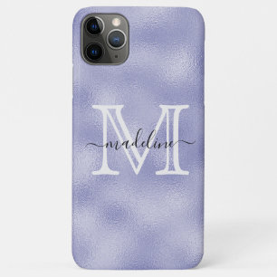 Modern Script Purple Foil Monogram Case-Mate iPhone Case