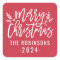 Modern Script Red Merry Christmas Custom