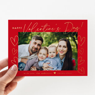 Modern Script Red Valentine's Day Photo