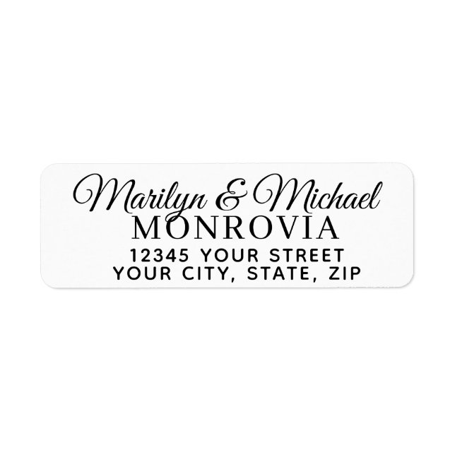 Modern Script Return Address (Front)