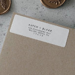 Modern Script Return Address Label<br><div class="desc">These modern script return address labels are perfect for a minimalist wedding. The simple black and white design features unique industrial lettering typography with modern boho style. Customisable in any colour. Keep the design minimal and elegant, as is, or personalise it by adding your own graphics and artwork. These labels...</div>