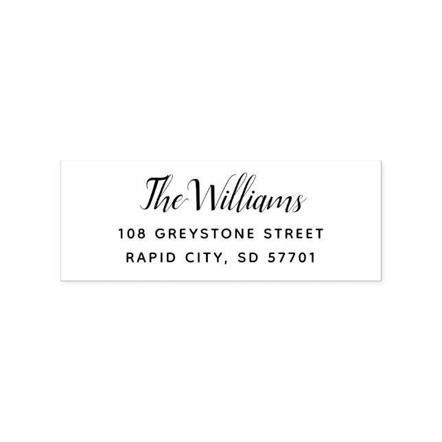 Modern Script Return Address Stamp (Imprint)