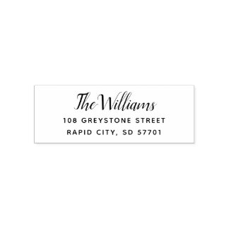 Modern Script Return Address Stamp